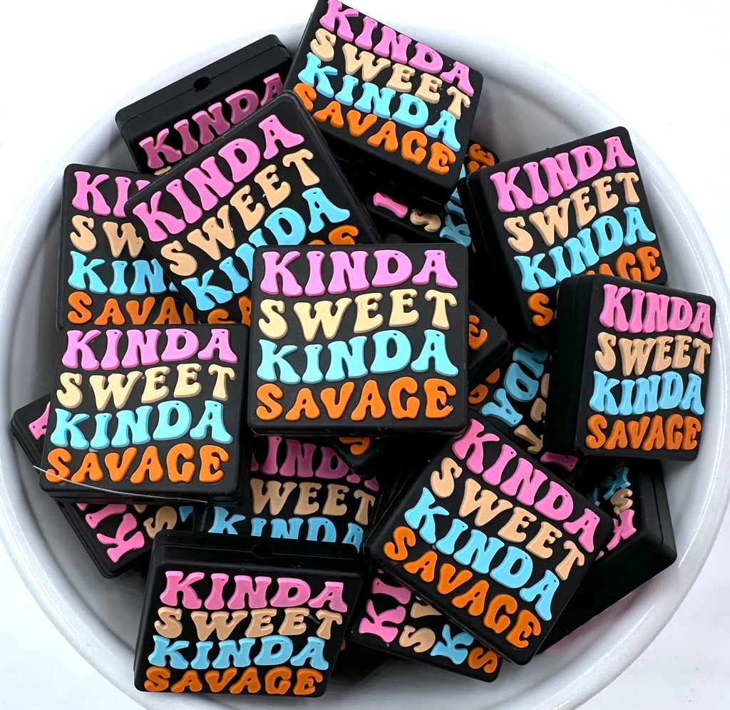 Kinda Sweet Kinda Savage Silicone Focal Beads