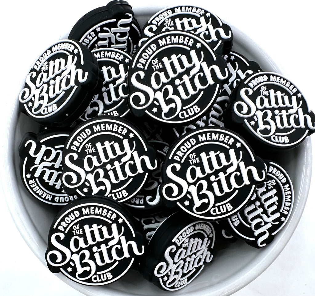 Salty B*tch Silicone Focal Beads--White