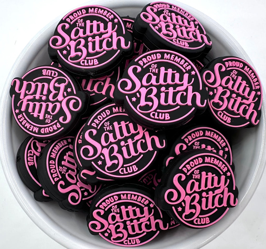 Salty B*tch Silicone Focal Beads--Pink