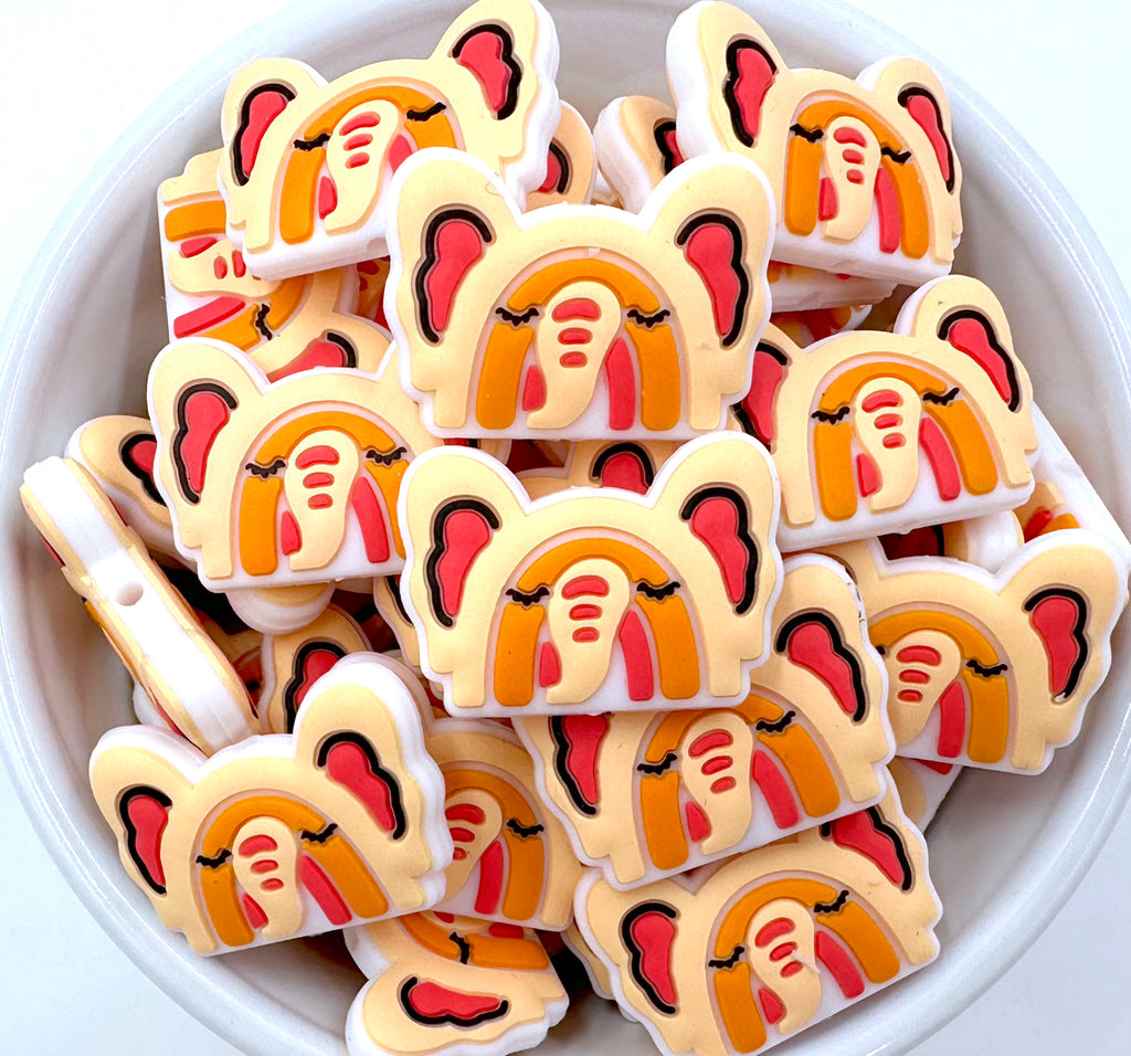 Elephant Rainbow Silicone Focal Beads