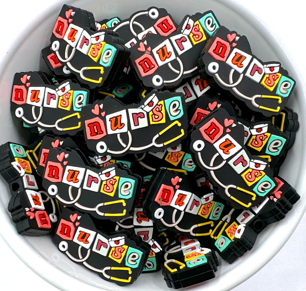 Nurse Silicone Focal Beads