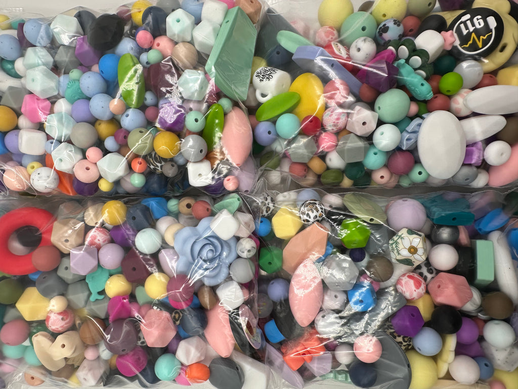SALE!!! One Pound Silicone Bead Grab Bag--HALF PRICE--50% OFF
