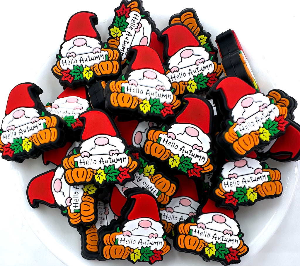 Hello Autumn Gnome Fall Silicone Focal Beads