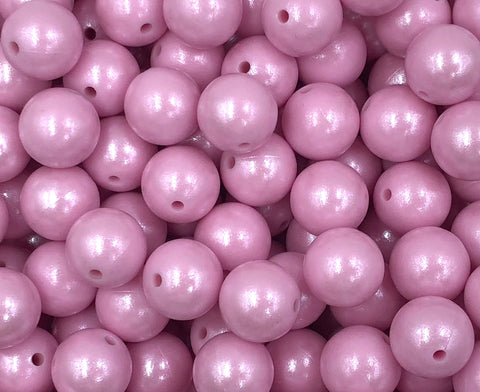 15mm Baby Pink Opal Silicone Beads