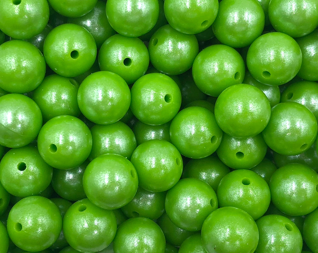 15mm Green Opal Silicone Beads