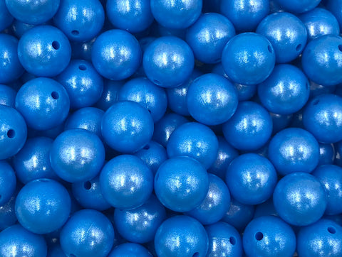 15mm Sky Blue Opal Silicone Beads