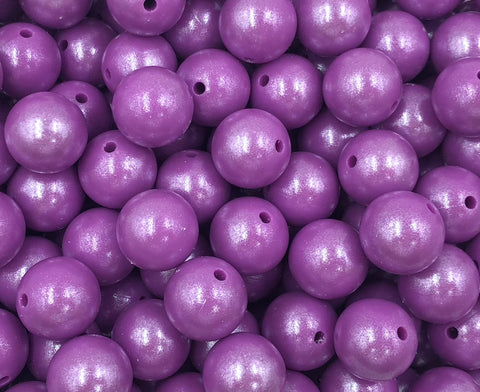 15mm Lavender Purple Opal Silicone Beads