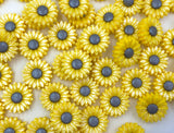 22mm Yellow OPAL Daisy Sunflower Beads