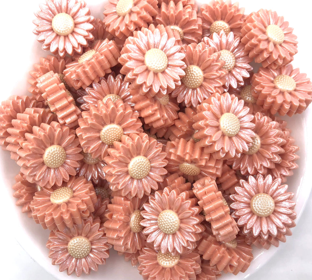 22mm Peach Sorbet OPAL Daisy Beads