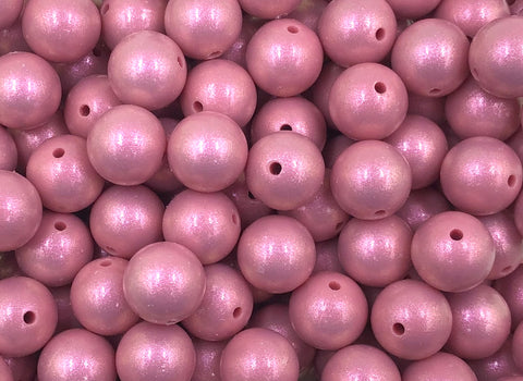 15mm Dusty Rose Opal Silicone Beads