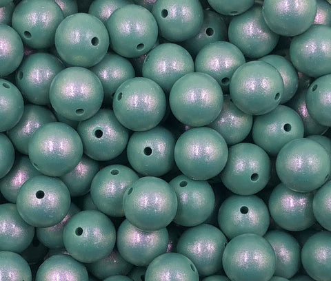 15mm Eucalyptus Opal Silicone Beads