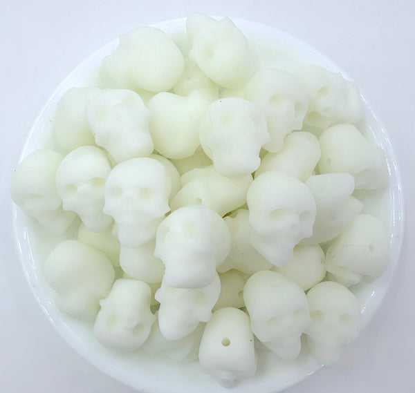 Skull Silicone BeadsGlow In The Dark USA Silicone Bead Supply