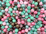 20mm Cow Print Chunky Bead Mix