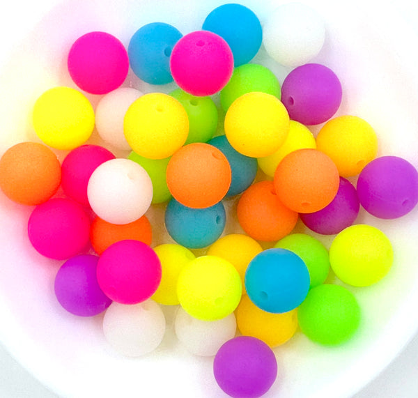 Glow in the Dark BULK Round Silicone Beads USA Silicone Bead Supply