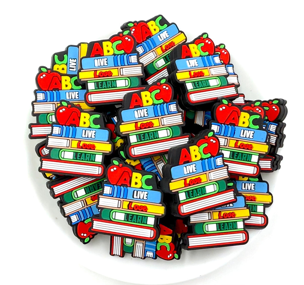 ABC Live Love Learn Silicone Focal Beads