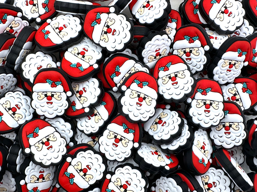 Santa Claus Christmas Silicone Beads