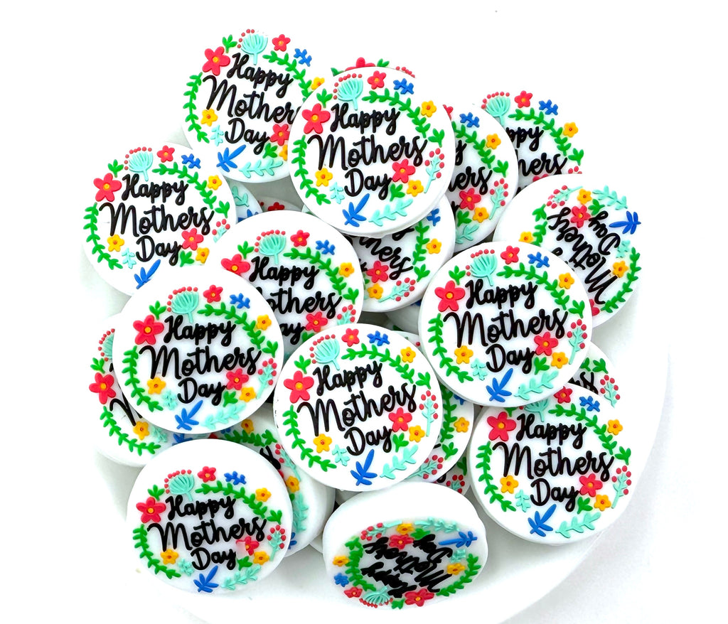 Happy Mother's Day Silicone Focal Beads