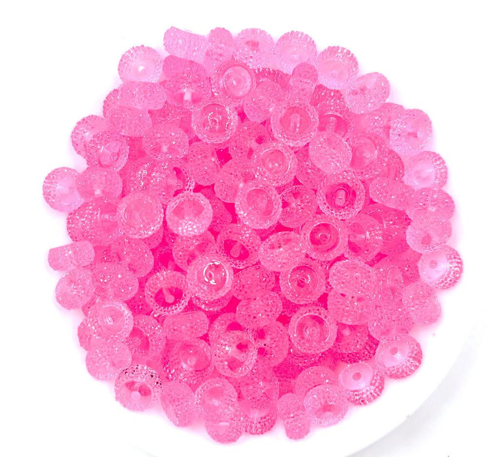12mm Pink Transparent Abacus Acrylic Spacer Beads