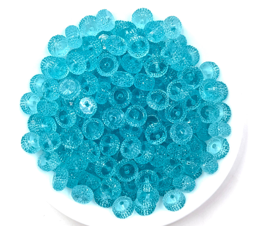 12mm Blue Transparent Abacus Acrylic Spacer Beads