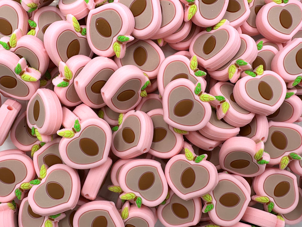 Peach Slice Silicone Focal Beads
