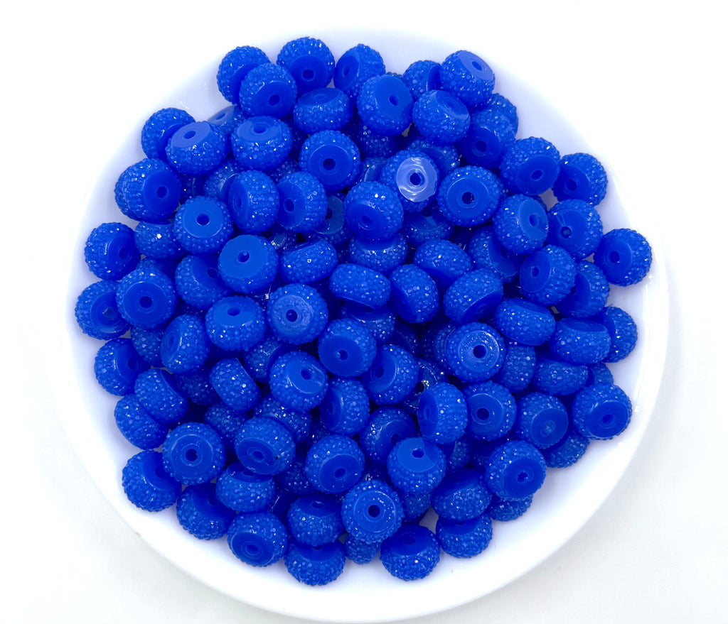 12mm Royal Blue Abacus Acrylic Spacer Beads