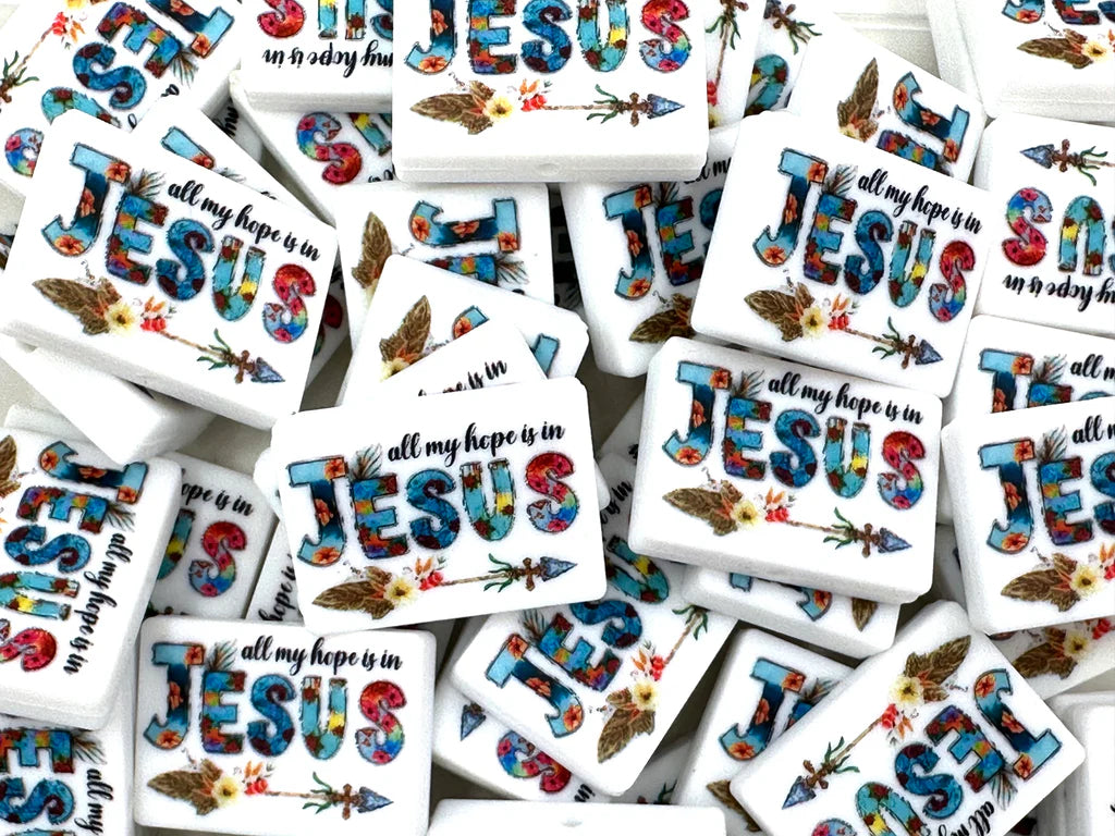 All My Hope Is In Jesus Silicone Focal Beads