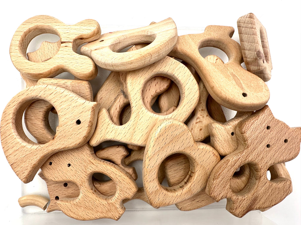 SALE--Beech Wood Teether--LESS THAN PERFECT--RANDOM SHAPE