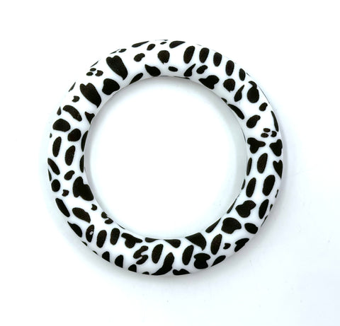 65mm Cow Print Silicone Ring With Holes