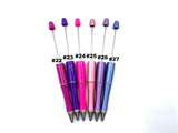 New!  Pink & Purple Beadable Pens
