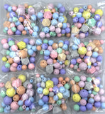 50 Random Assortment Speckled Silicone Beads