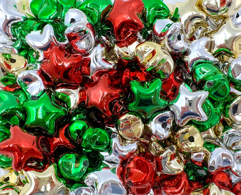 Mixed Color UV Puffy Star Chunky Beads