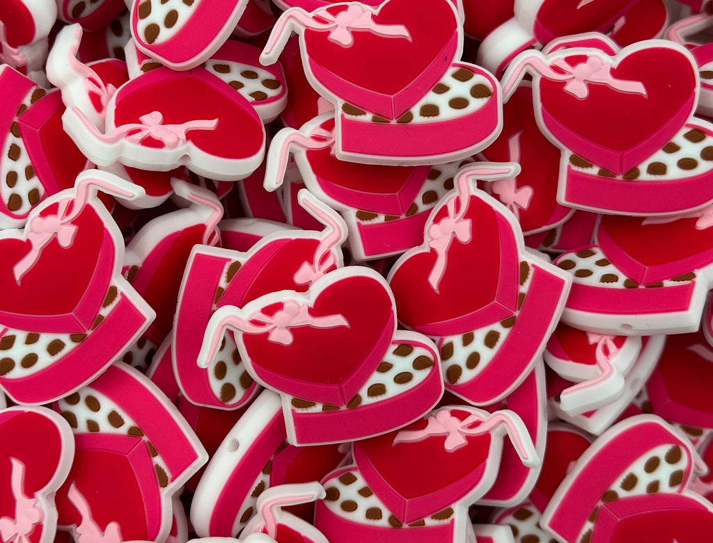 Valentine's Box of Chocolates Silicone Focal Beads
