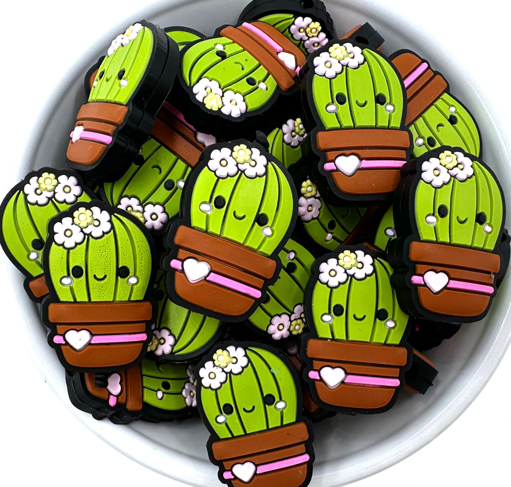Flowering Cactus Silicone Beads