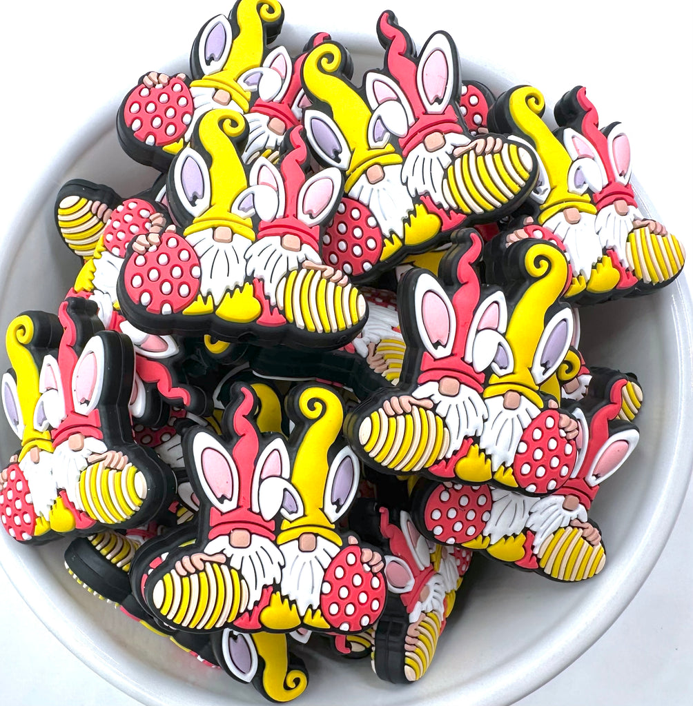 Easter Egg Gnome Silicone Focal Beads