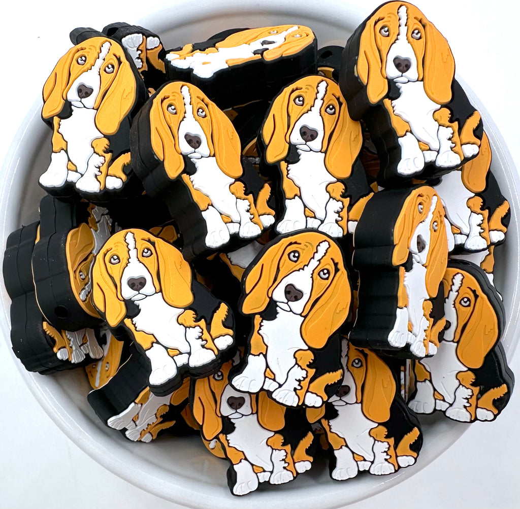 Hound Dog Silicone Focal Beads