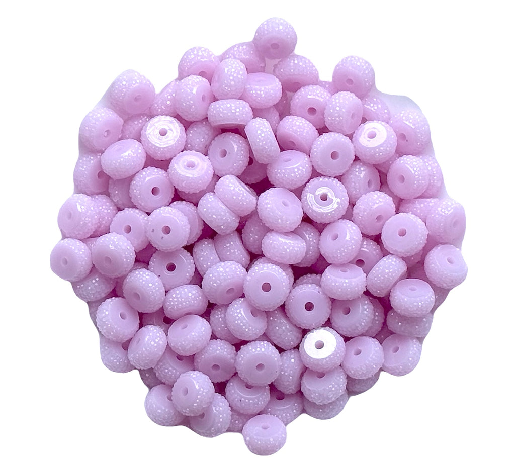 12mm Light Pink/Purple Abacus Acrylic Spacer Beads