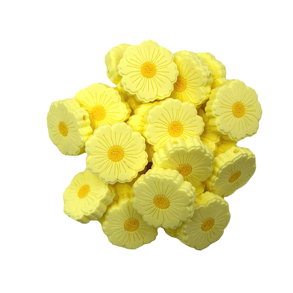 30mm Light Yellow Silicone Focal Beads