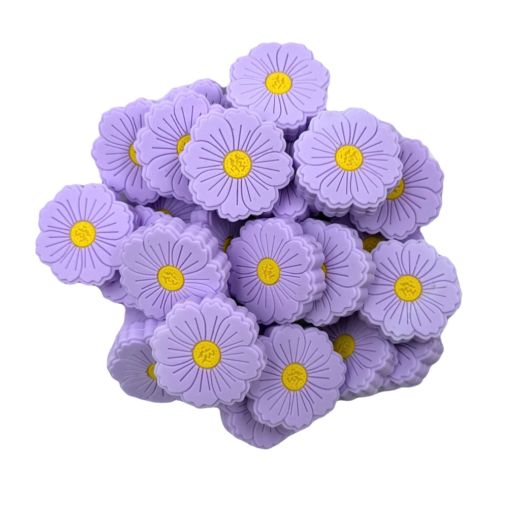 30mm Lilac Purple Silicone Focal Beads