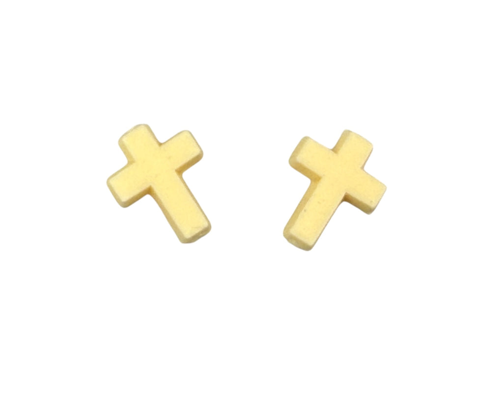 Light Yellow Cross Silicone Focal Beads