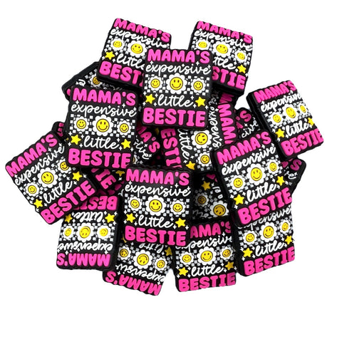 Mama's Expensive Little Bestie Silicone Focal Beads