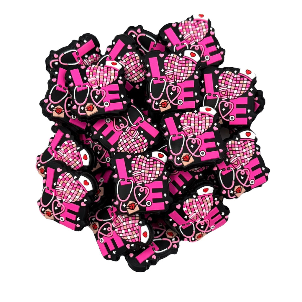 LOVE Nurse Silicone Focal Beads
