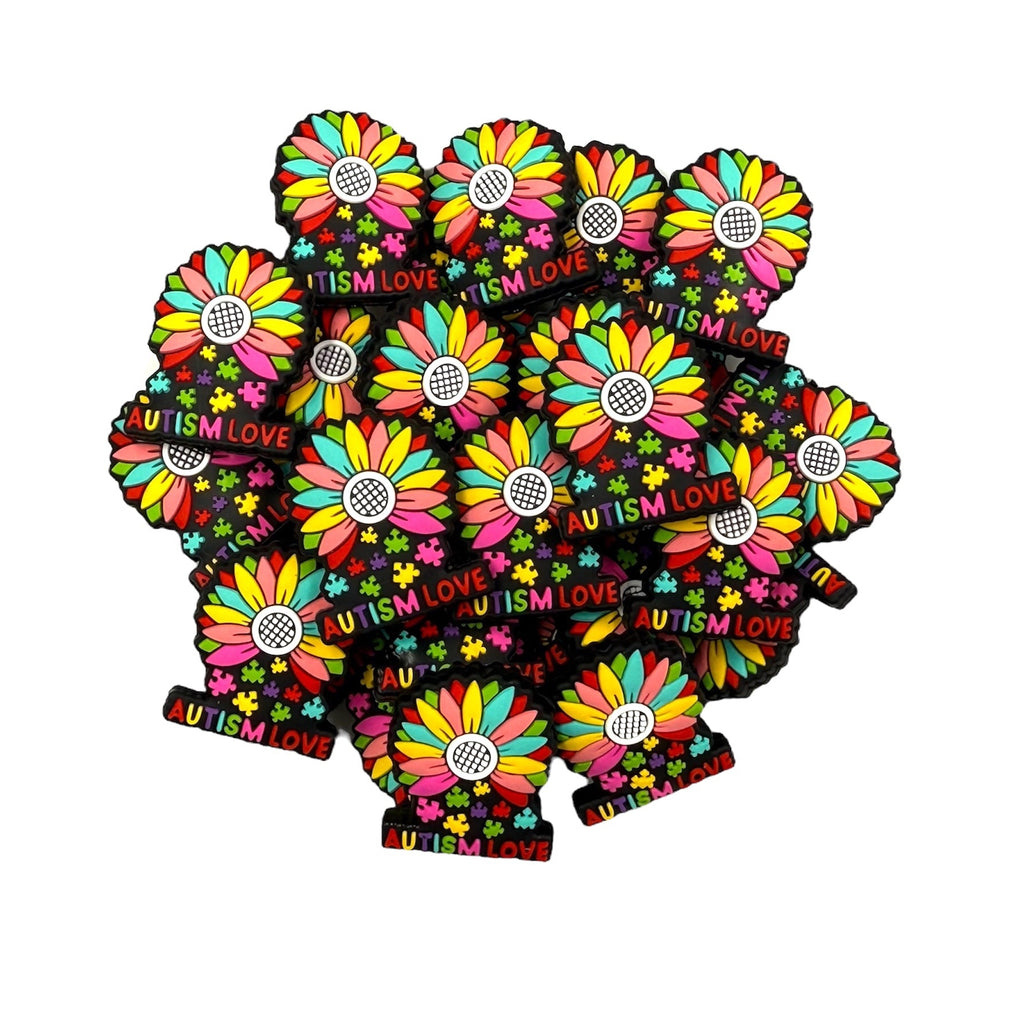 Autism Love Silicone Focal Beads