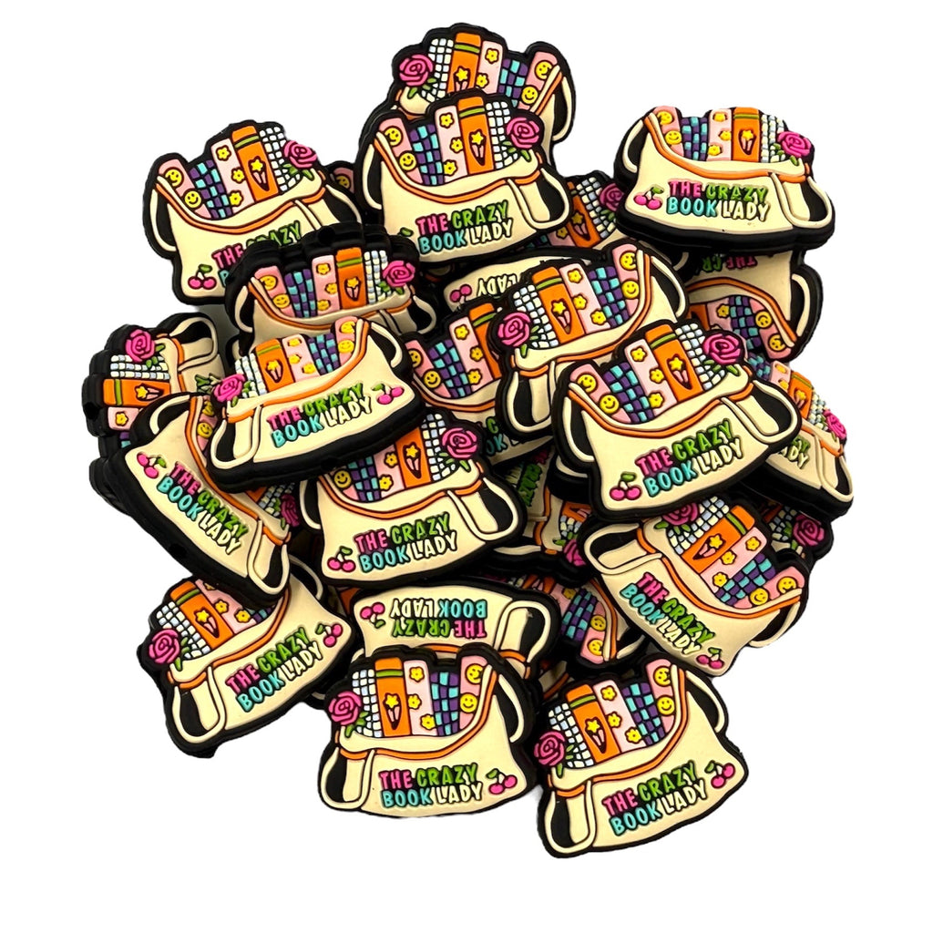 The Crazy Book Lady Silicone Focal Beads