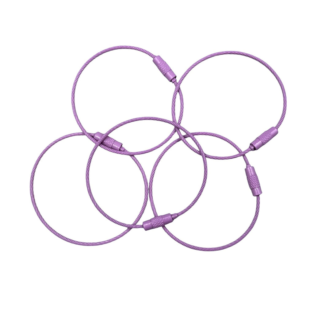 Stainless Steel Wire Cable Rings--Purple