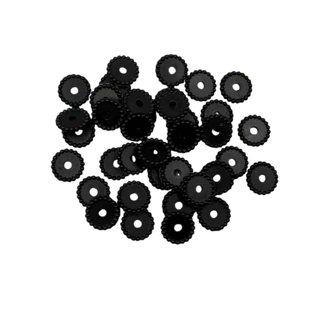 Black Disc Silicone Spacer Beads