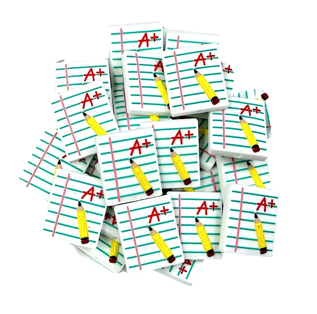 A+ Graded Paper Teacher Silicone Focal Beads