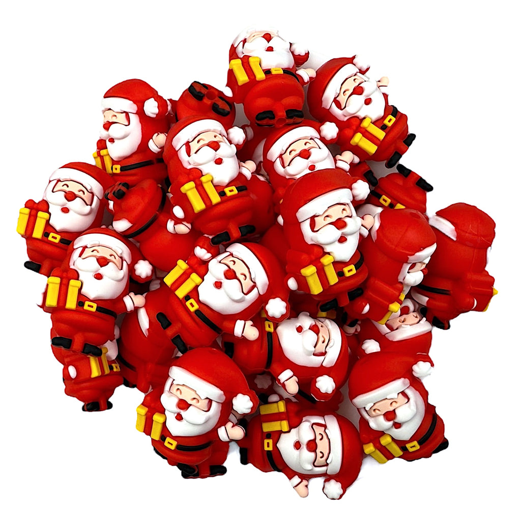 Santa Christmas 3D Silicone Focal Beads