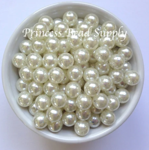 12mm Ivory Glitter Pearls