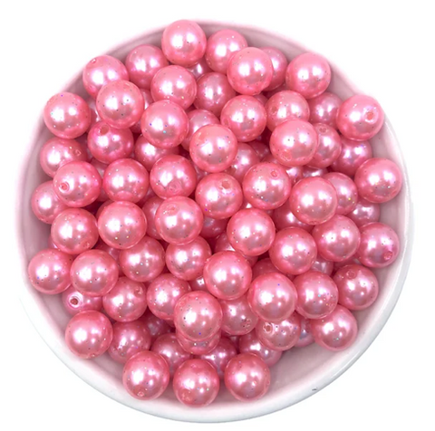 12mm Pink Glitter Pearls