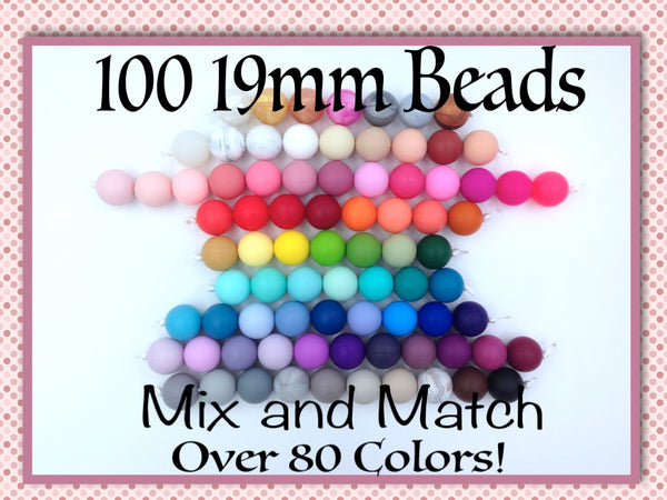 Silicone Wholesale--Mix & Match--15mm Bulk Silicone Beads--1000